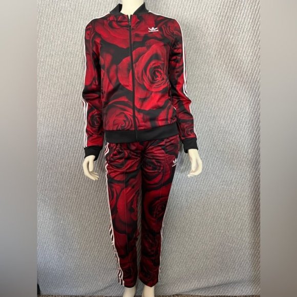 Adidas Originals Women's Red Clash Tracksuit - Picture 1 of 8